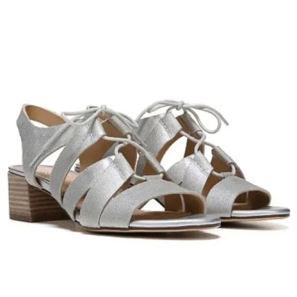 Naturalizer Silver Suede Felicity Gladiator Sandal - Picture 1 of 6